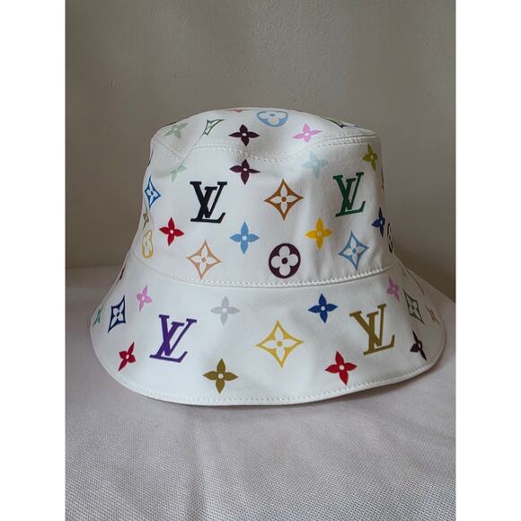 Louis Vuitton White LV x TM Reversible Superflat Bucket Hat S sz main image 8